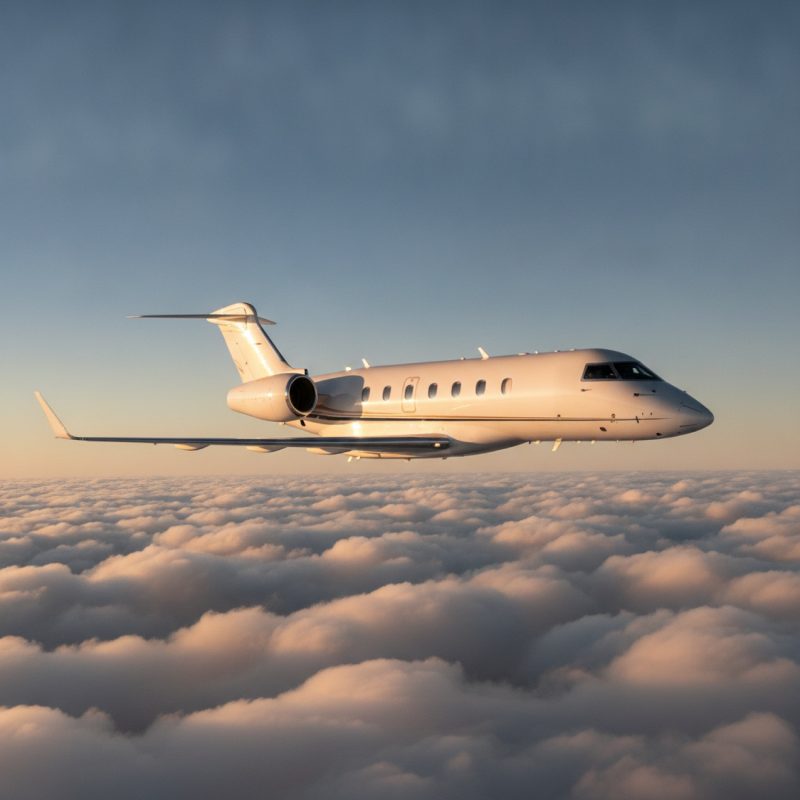 Challenger 350 in flight